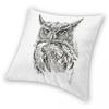 The Wise Owl Night Pillowcase Polyester Linen Velvet Printed Zip Decorative Throw Pillow Case Room Cushion Case