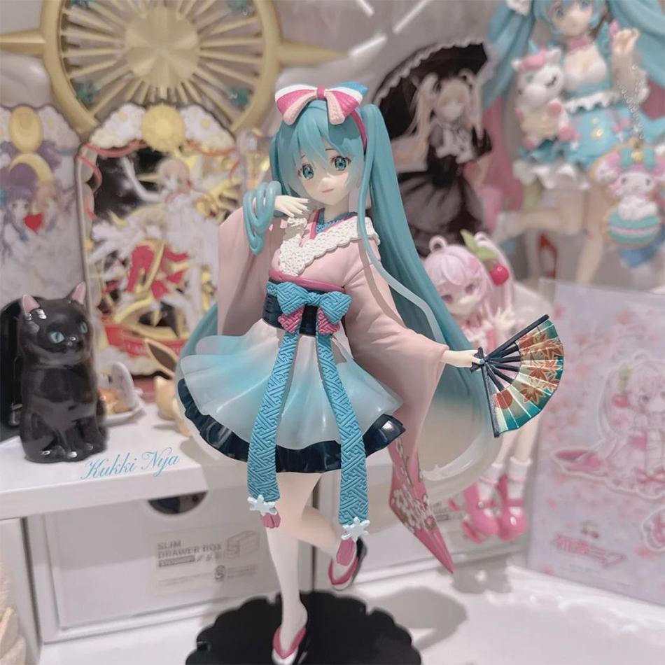 In Stock  Vocaloid Hatsune Miku New Tokyo Kimono PVC Anime Figures Action Figure Model Toys Collectibles Gifts