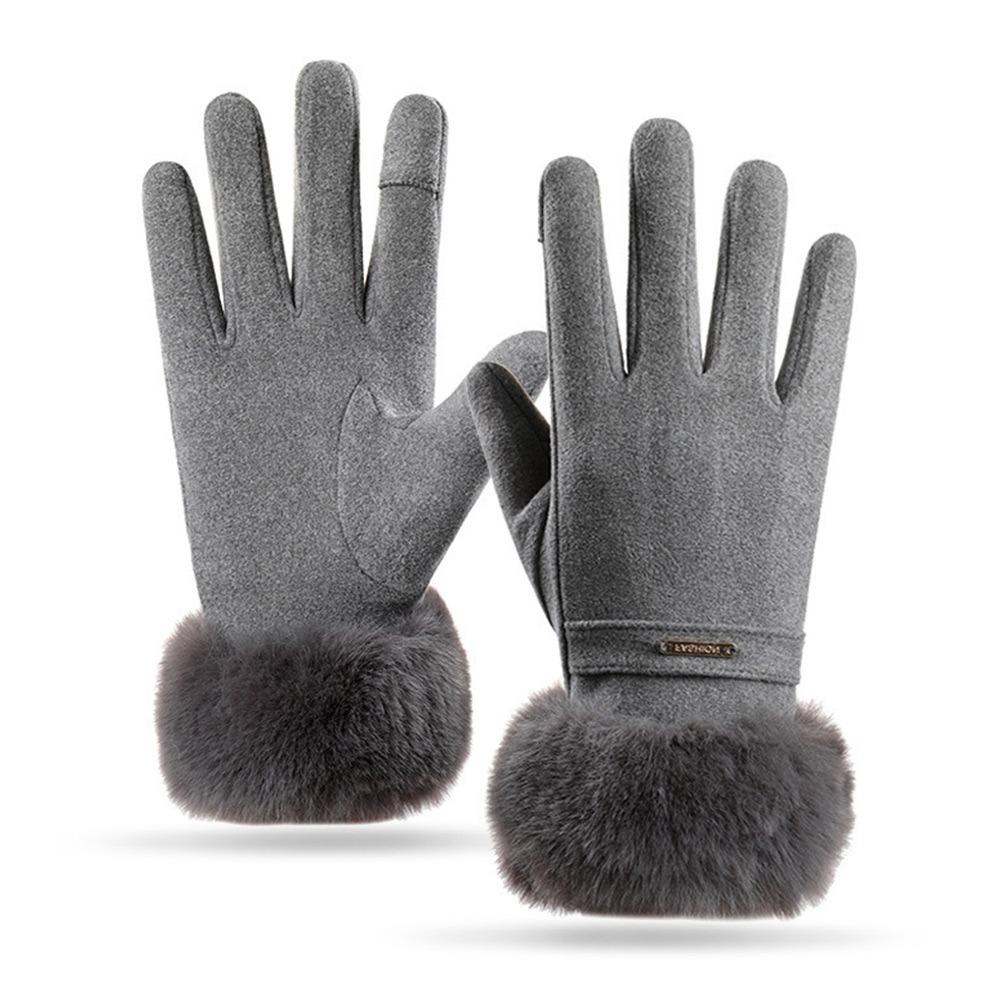 Waterproof Cold-proof Gloves Windproof Touch Screen Gloves Cute Winter Warm Gloves Cold Weather