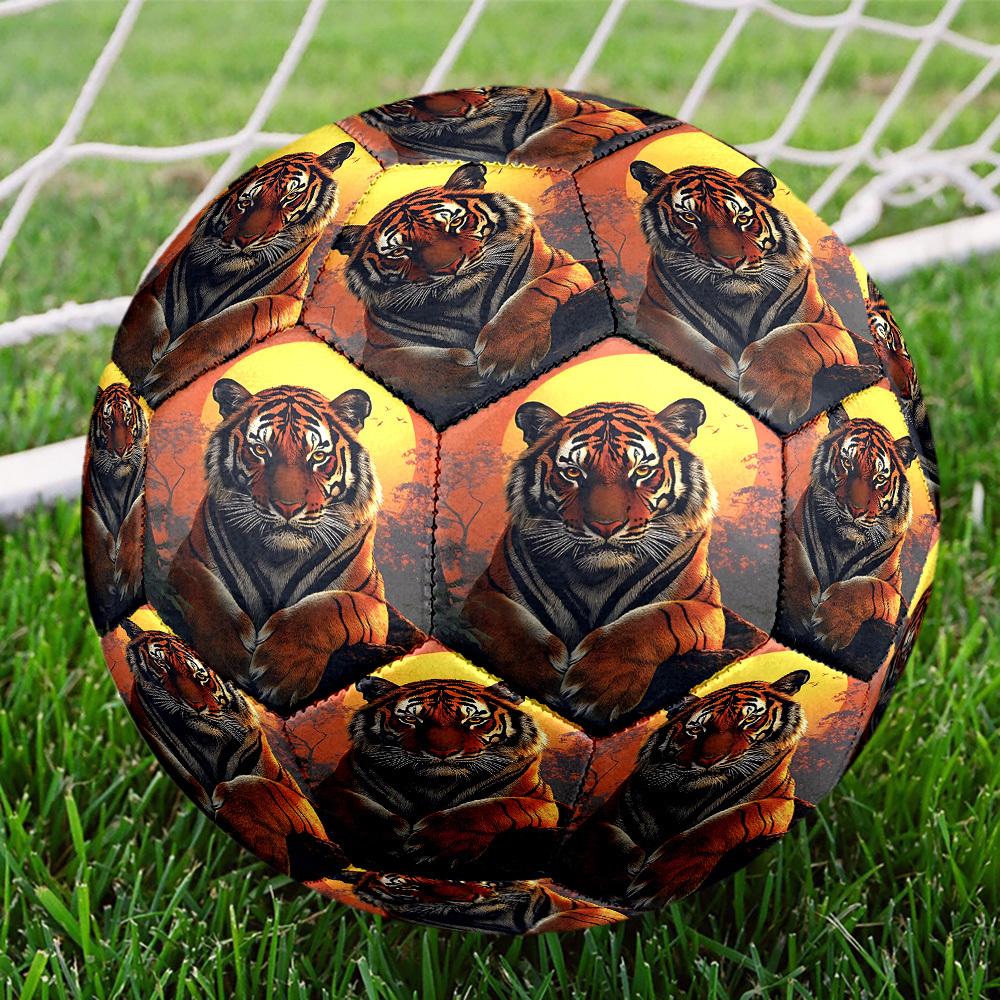 1pc Tiger Sunset Majesty Size 5 Soccer Ball Professional Match Training Football Indoor &Outdoor Sports Ball Lightweight Durable C655
