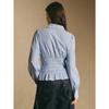 New Retro Plaid Waist Cinching Short Top with Elastic Waistband for Slimming Effect, Featuring A Lapel and Long Sleeved Plaid
