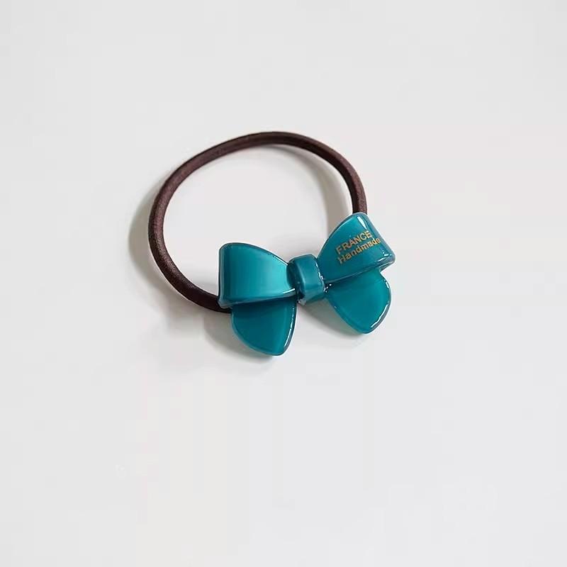 1pc gold-standard acetate bowknot simple basic hairband for women, elastic and durable hair tie, versatile hair ring