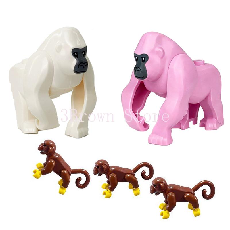 Afrikanische Wildtiere Bausteine Set Löwe Elefant Kamel Hirsch Wolf Giraffe Spielzeugmodell für Kinder Kreatives Kindergeschenk Stein S041