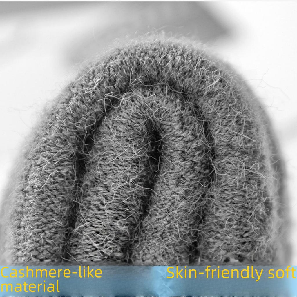 Men's Half-Finger Winter Warm Knitted Gloves for Cycling and Writing