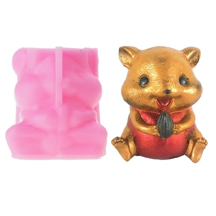 

Silicone Soap Molds Squirrel Shaped Crafts Moulds Silicone Scented Candle Moulds 1