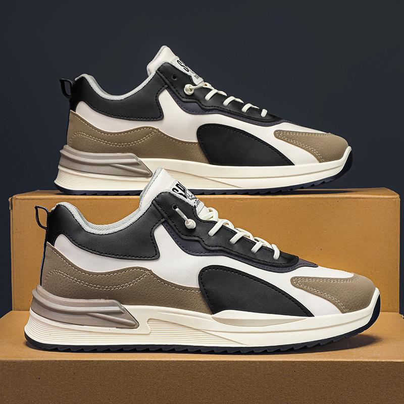 

2025 new trend casual fashion versatile men s running breathable board shoes student shoes 44 серый