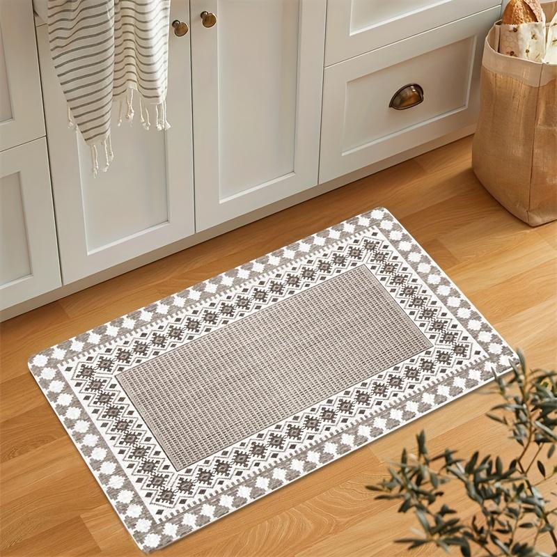 Bathroom Rugs Vintage Boho Bath Mats Light Grey Geometry Small Bath Mat Non Slip Washable Shower Rug For Home Decoration