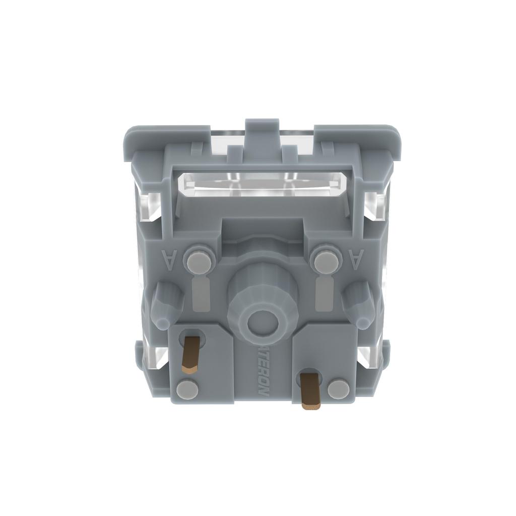 GATERON Zero Degree Silent Silver Keyboard Switches, SMD LED Linear 0° Dual Rail 45gf Key Switches for MX Mechanical Keyboards (72pcs)