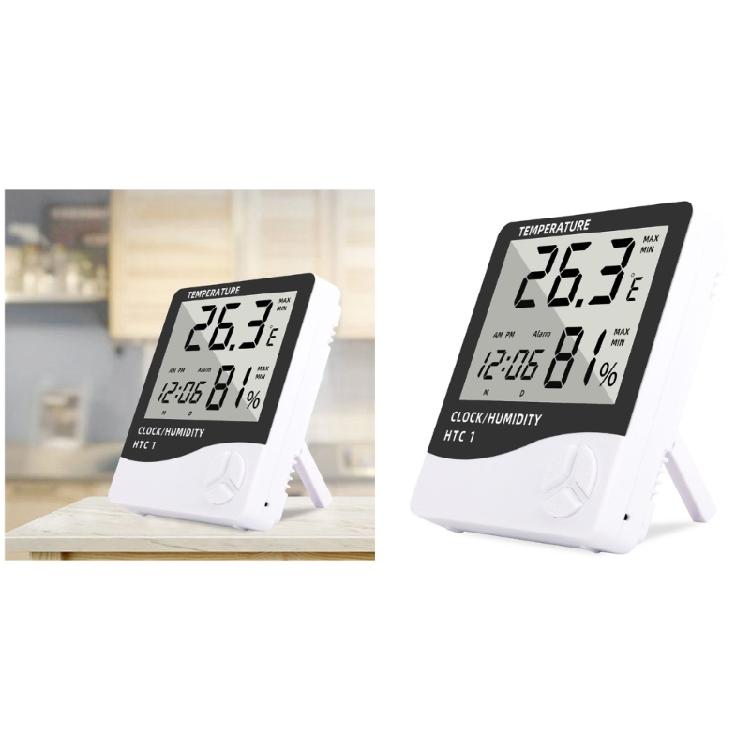Thermometer Hygrometer with Large LED Display Wall-Mounted Desktop Digital Meter