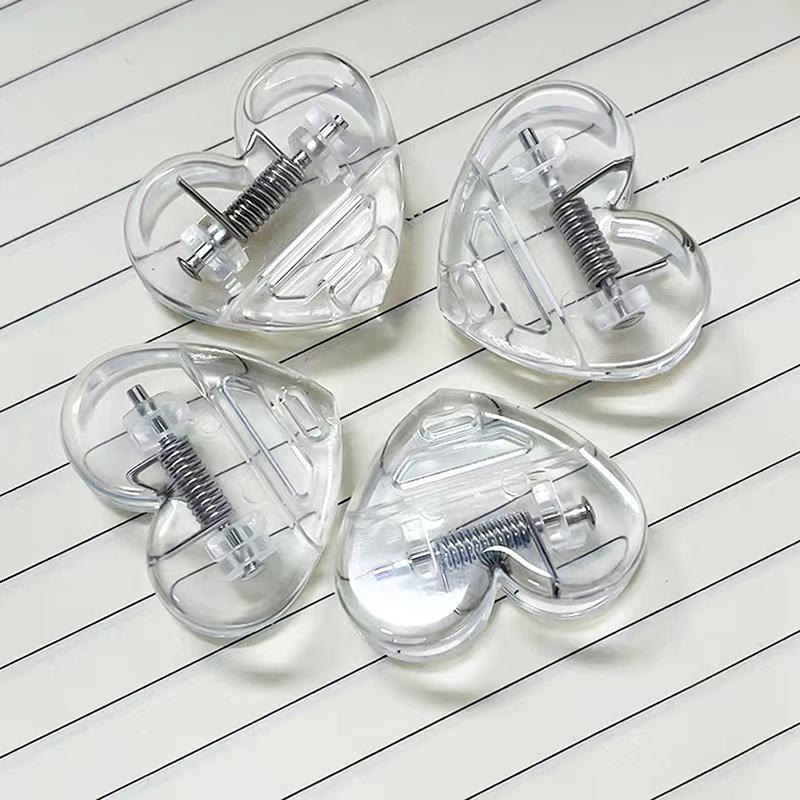 10Pcs Heart Shape Bulldog Grip Clips Food Bag Sealing Clamp Paper File Ticket Binder Photo Organizer Kitchen Office School