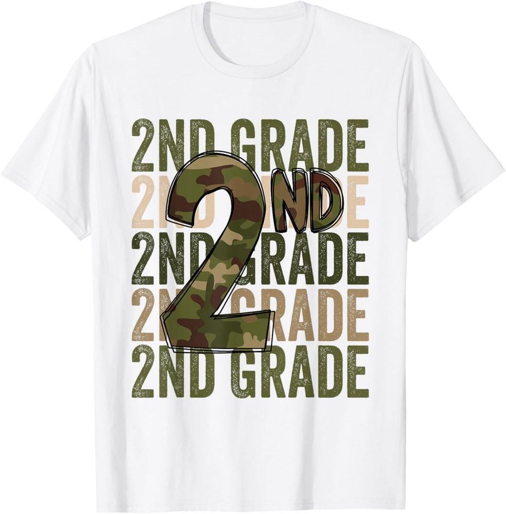 Camo Team 2nd Grade Squad Back To School Teacher T-Shirt Unisex T-Shirt L