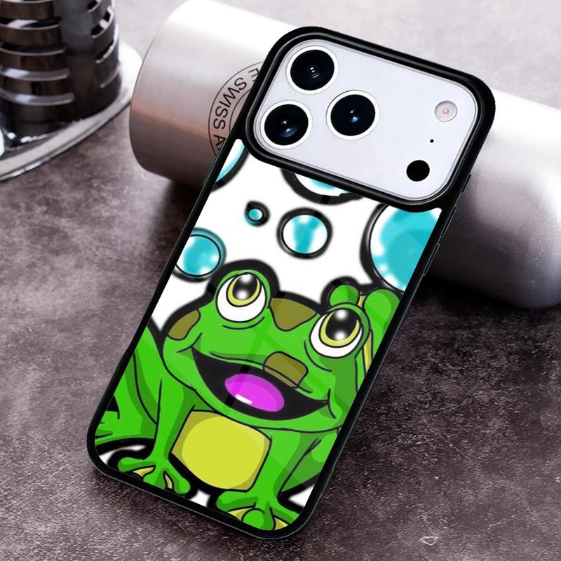 

Bubbles Frog Phone Case For iPhone 17 16 15 14 13 12 11 Pro Max Plus 17Air Soft Silicone Cover iPhone 13 Pro