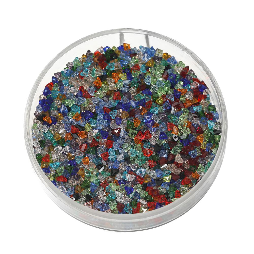 100Pcs/Lot Mixed Glass Triangle Shape Beads Charm Loose Bead for DIY Bracelet Necklace Earring Jewelry Making Accessories