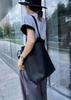 Soft Leather Bucket Bag Large Capacity Commuter Shoulder Handbag Lychee Pattern Women's Underarm Female Ladies Versatile Handbag