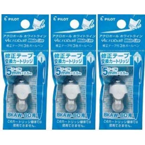 Pilot Acroball White Line Correction Tape Replacement Cartridge Set of 3