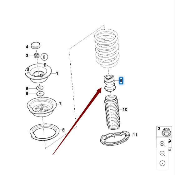 Front Bump Stop Auxiliary Shock Absorber for BMW X3 E83/E83LCI 31303413342
