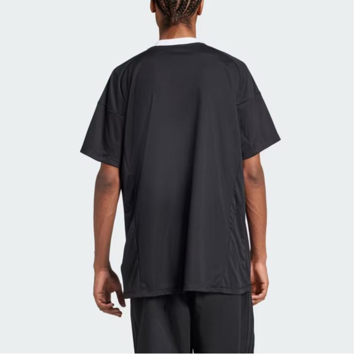 Adidas Originals FC Bayern 24/25 Drittes Torwart Logo Print V-Ausschnitt Pullover Bequemes Kurzarm Fußballtrikot Herren Oberteile Schwarz JG8283