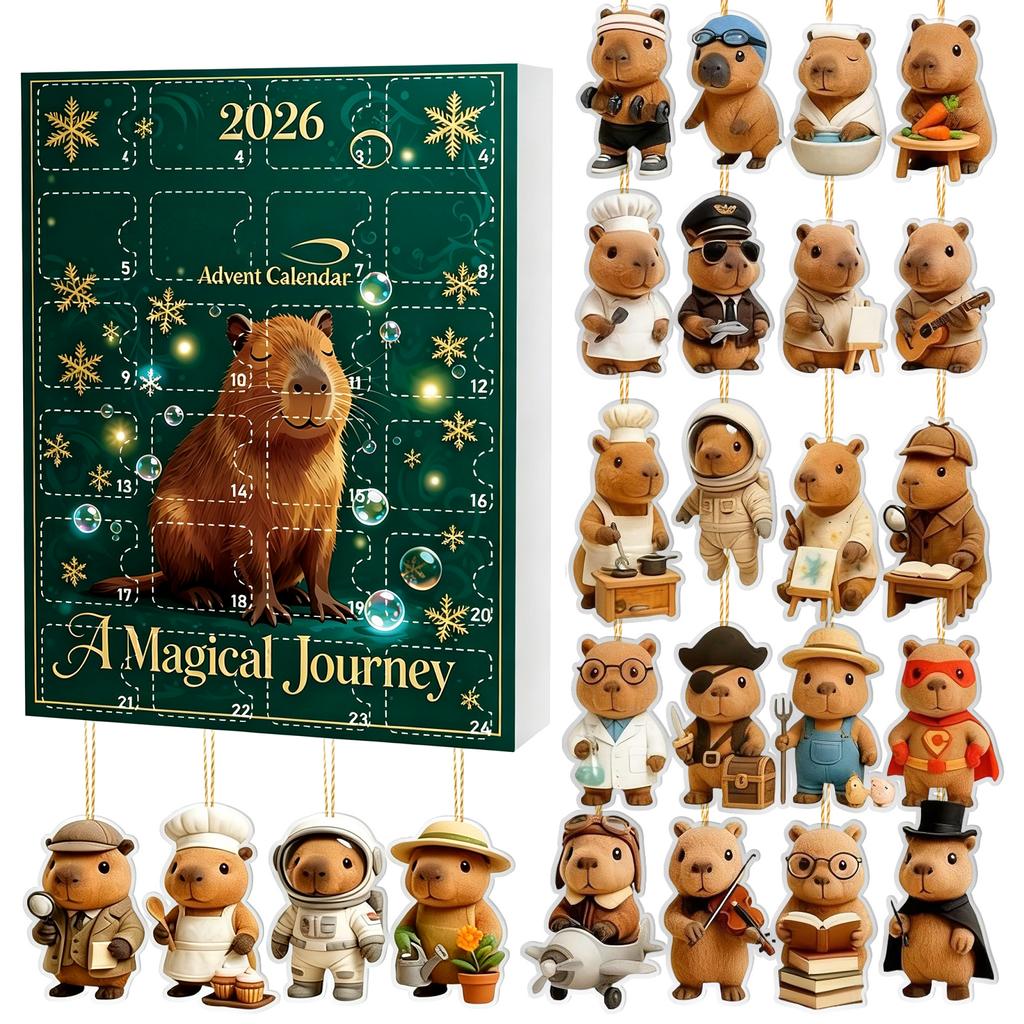 Christmas Advent Calendar Pendant Set - 2D Flat Hanging Ornaments for Holiday Countdown