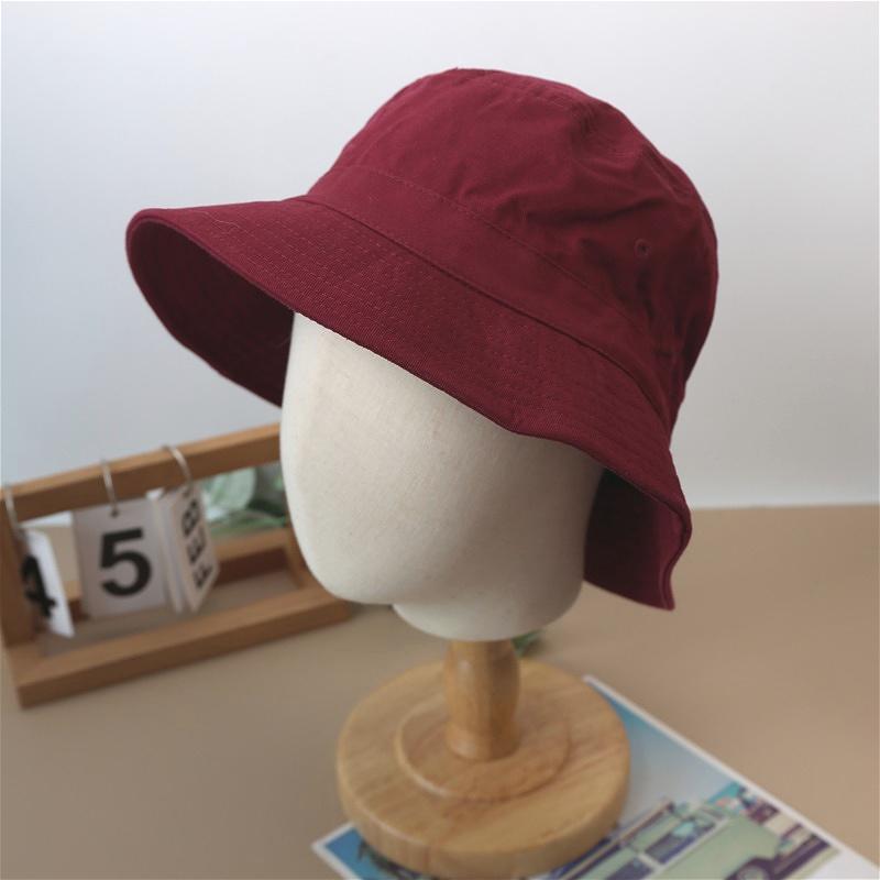 

Korean Big Head Washed Denim Bucket Hats Men Cotton Sun Hat Plus Size 64cm Oversize Bob Panama Unisex Big Size Fisherman Cap 62-64cm бордовый