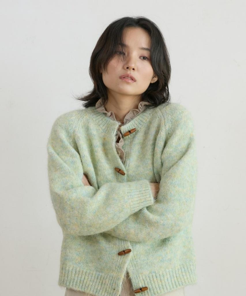 WIOE Toggle Button Knit Cardigan_Mint