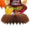 9 Pcs Fall Honeycomb Centerpieces Thanksgiving Paper Pumpkin Maple Leaf Turkey 3D Honeycomb Table Decoration for Autumn Harvest Party Favors