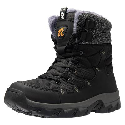 SOARHOPE Women's Snow Shoes, Winter Boots, Unisex, Waterproof, Fleece-Lined, Non-Slip, Warm, for Commuting and Outdoor Activities, Black, Size 22.5cm