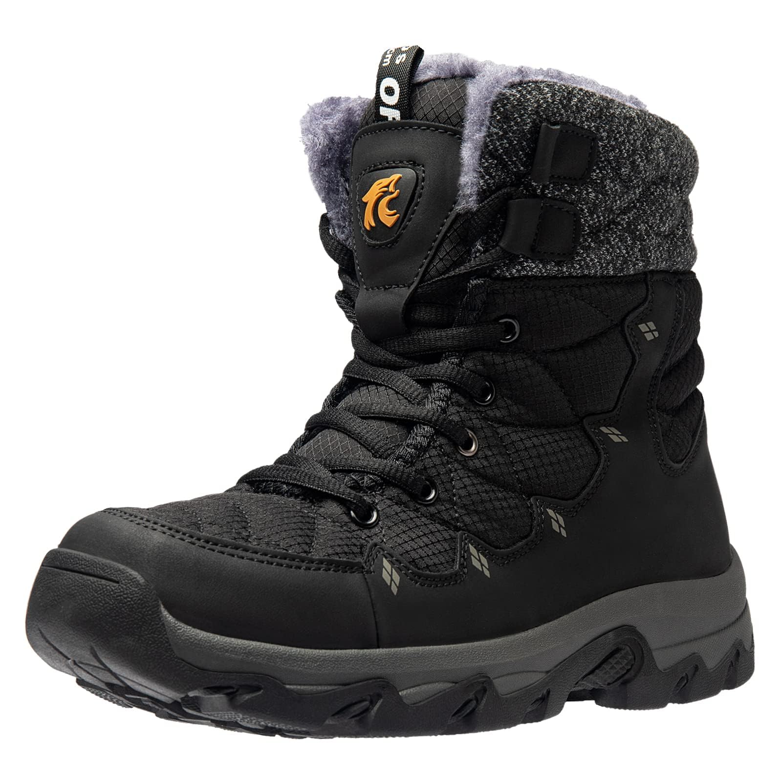 

SOARHOPE Снежные Ботинки для Холодной Погоды Зимние Размер 3E Мужские Ботинки, Обувь, Ботинки, Унисекс, Водонепроницаемые, На Флисовой Подкладке, Теплые, Нескользящие, Повседневные, Для Поездок, 27.0 см,