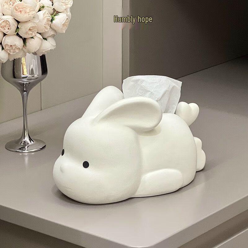 Qianxing Creative Ceramic Rabbit Tissue Box