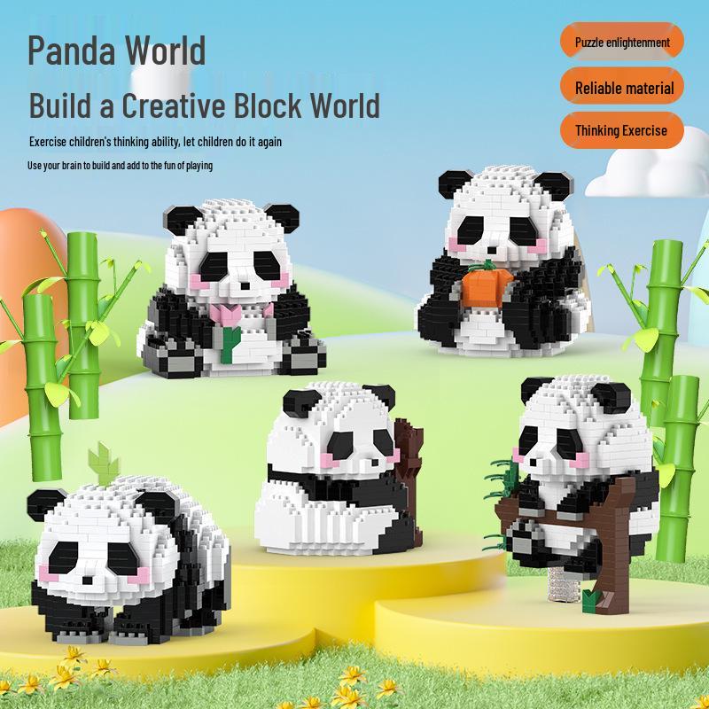 

Compatible Lego Bricks: Giant Panda Hua Hua Educational Toy Ornaments for Kids