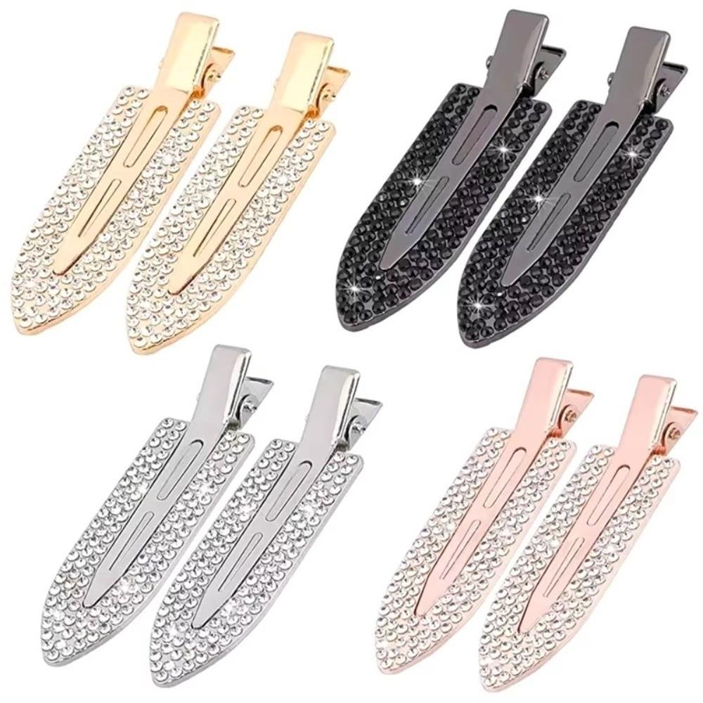 Süßer Legierungs-Entenschnabel-Clip Schaufelförmige Strassstein-Dekoration Pony-Clips Haarspangen