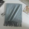 Autumn and Winter New Imitation Cashmere Scarf Female Korean Version Versatile Solid Color Shawl Dual-purpose Thickened Warm Couple Fringed Scarf