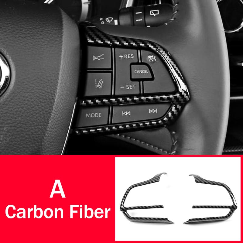 For Toyota Highlander XU70 Kluger 2024 Hybrid ABS Car Steering Wheel Panel Switch Button Cover Trim Stickers
