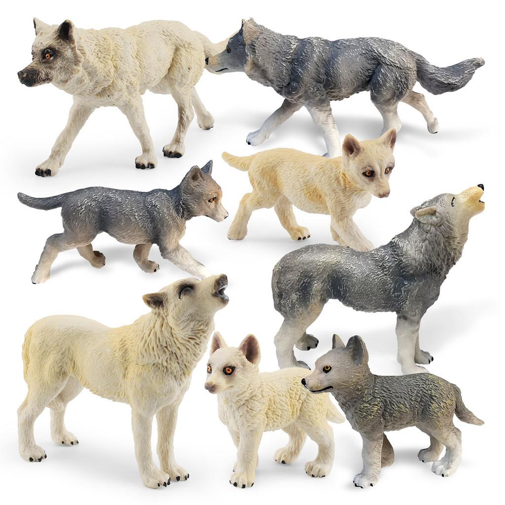 Animals Wolf Wild Pvc Animal Model Toy Wildlife Collectible Desk Gift Ornament