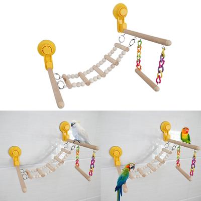 Vogel Sitzstange Natur Holzständer für Papageien Conure Supplies Wellensittiche Schleifkratzer für kleine mittelgroße Papageien Rack Spielzeug