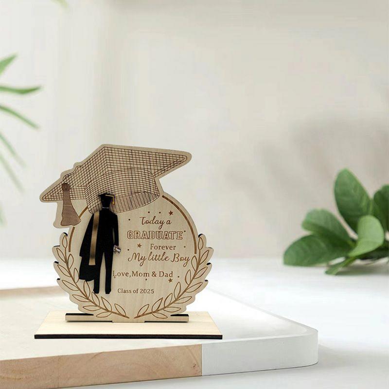 Graduation Sign Standing Wood Sign Photo Props Inspirational Home Decoration Celebration Event Seniors University College