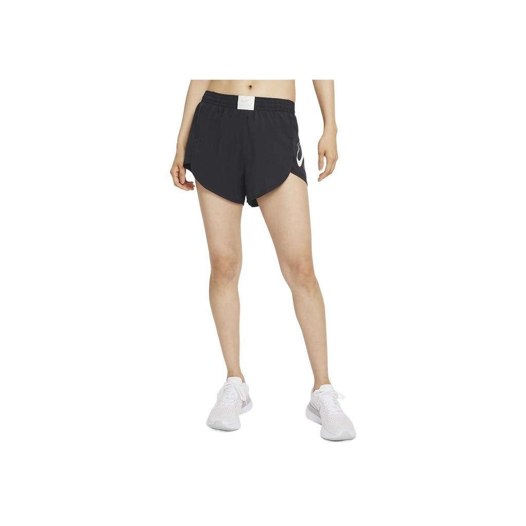 Nike Quick-Dry Breathable Logo Print Lace-Up Casual Fitness Shorts Women shorts Black DD5972-045