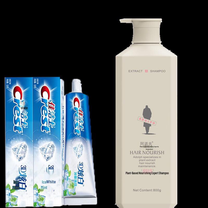 

Crest 3D White Arctic Fresh Toothpaste & Adolfo Hair Care Bundle