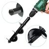 Auger Drill Bit, 2 Pack Garden Auger Spiral Drill Bit for Planting, 12"x3" and 9"x1.6" Rapid Planter Garden Plant Flower Bulb Auger for Any Kinds