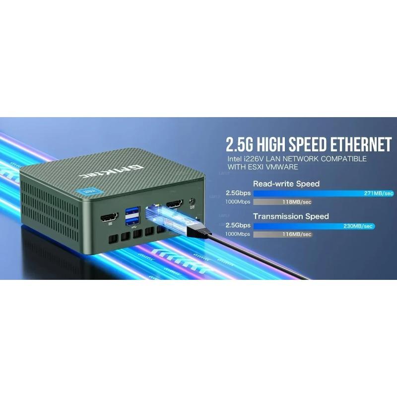 GMKTec G3 plus N150 Mini PC Barebone Windows 11 pro 8 GB DDR4 256 GB NVMe SSD WiFi 6 BT 5.2 Dual-Display Computer für Büro