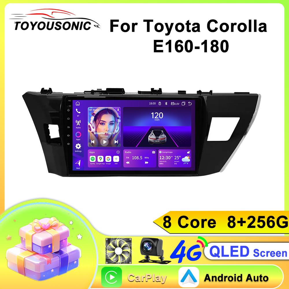 Android Car Multimedia Player For Toyota Corolla E160-180 GPS Navigation CarPlay 4G Head Unit Stereo Video Player