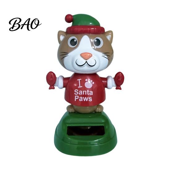 Funny Snowman Desk Decor Solar Powered Dancing Car Ornament, Creative Dashboard Christmas Cartoon Figure for Swing Figures Cars Auto Interior
