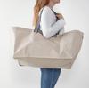 Large Light Beige Carry Bag 57x37x39 cm, 71L Capacity