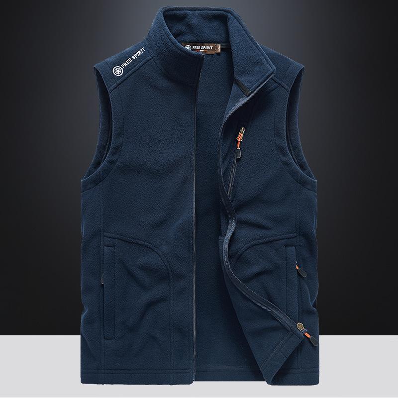 Uformell Vest Herre Vår og Høst Fleece Ermeløs Fleecevest Utendørs Fleecevest Vest Vest Vest Sportsjakke