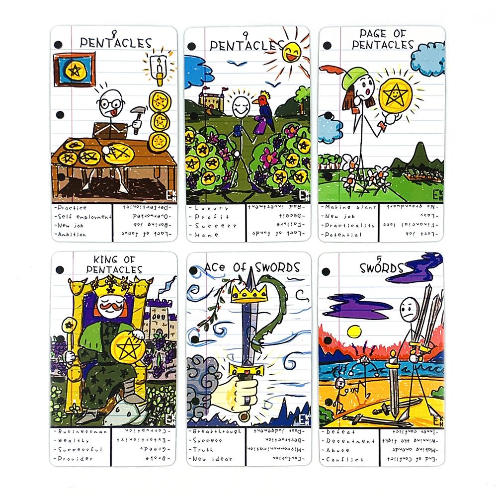 Tarotkarten Ein 78er Studien Deck Für Anfänger Deck Orakel Englisch Visionen Divinations Edition Brettspiel Karten,Party Spielkarten