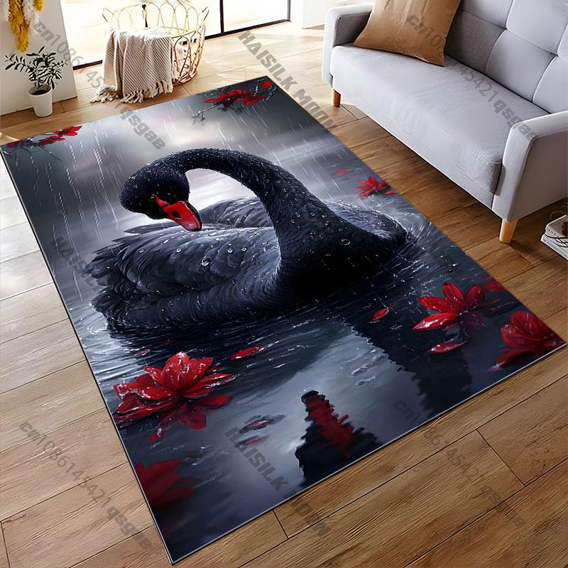 Swans Lake Autumncarpet Yoga Living Room Room Decor Children's Crawling Mat Doormat Area Rug Games Floor Mat