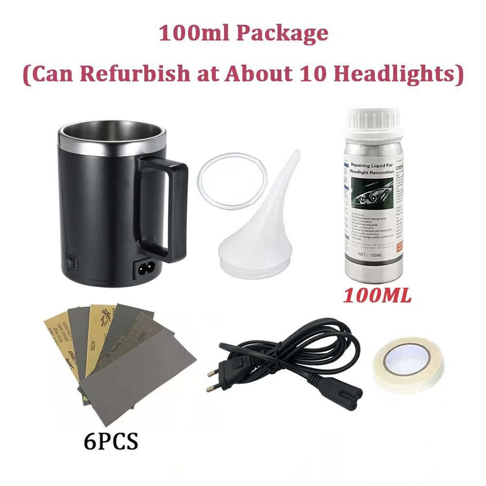 

Car Headlight Chemical Polishing Kit Headlights Liquid Polymer Repair Fluid Scratch Remover Car Headlight Polish Restoration Kit