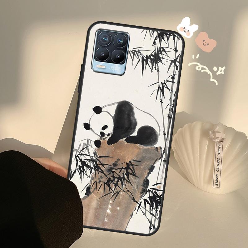 Chinese Bear Panda Case For Realme C55 C63 C61 C51 C53 C25 C65 C67 C71 C75 11 12 13 14 Pro Plus GT6 GT7 15 Pro