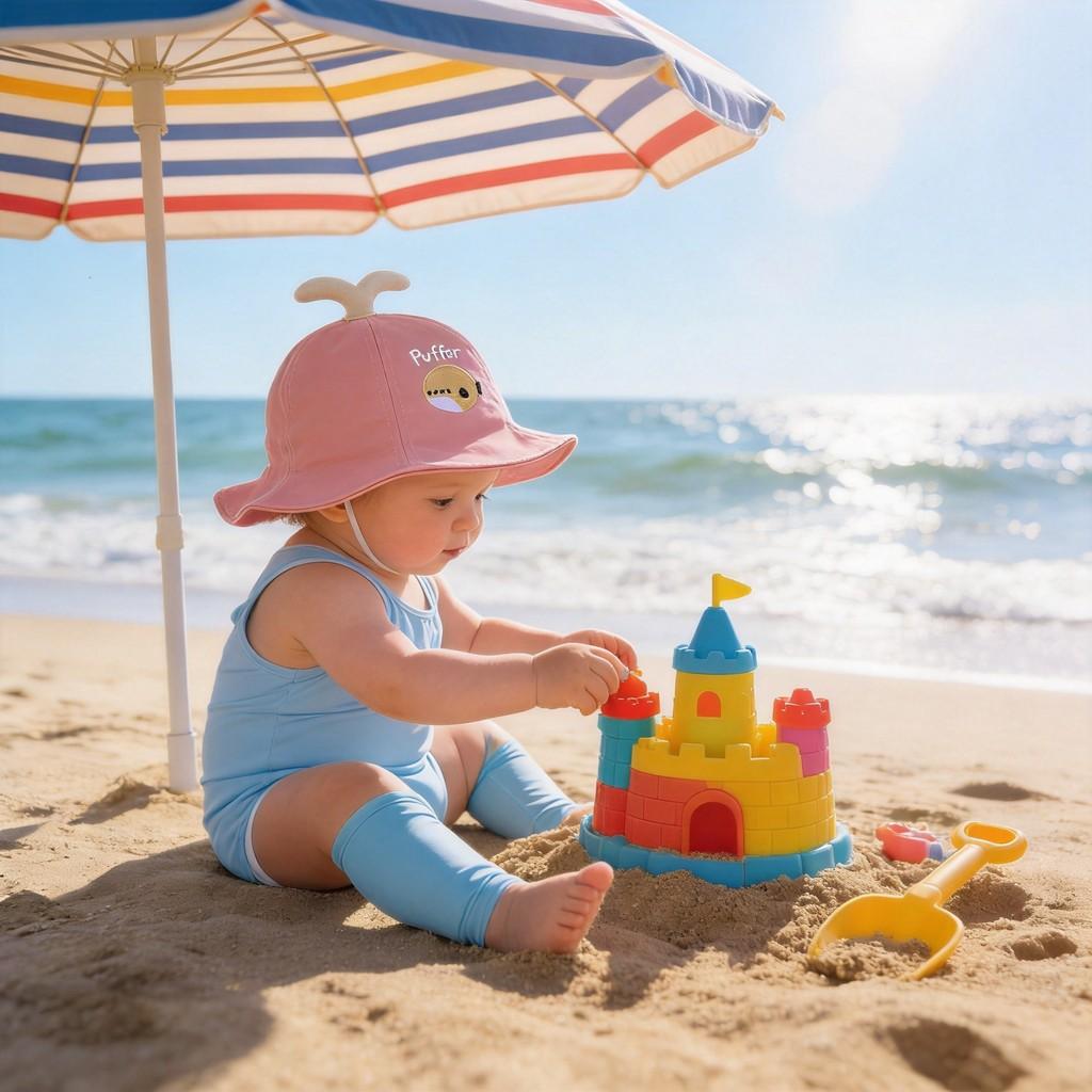Baby Boy Girl Sun Hat With Wide Brim For Spring Summer Uv Protection