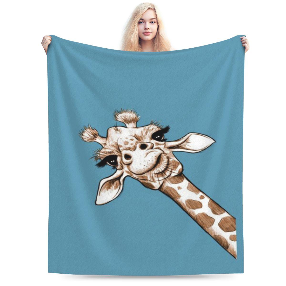 Sketch Giraffe Art Custom Warm Decorate Home An UltraSoft Micro Fleece Blanket 75x100cm 30x40in