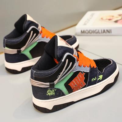 Herren Causal High Top Skate Schuhe Atmungsaktiv Leichtgewicht Rutschfeste Sneaker Komfortable Passform Laufschuhe für Herren